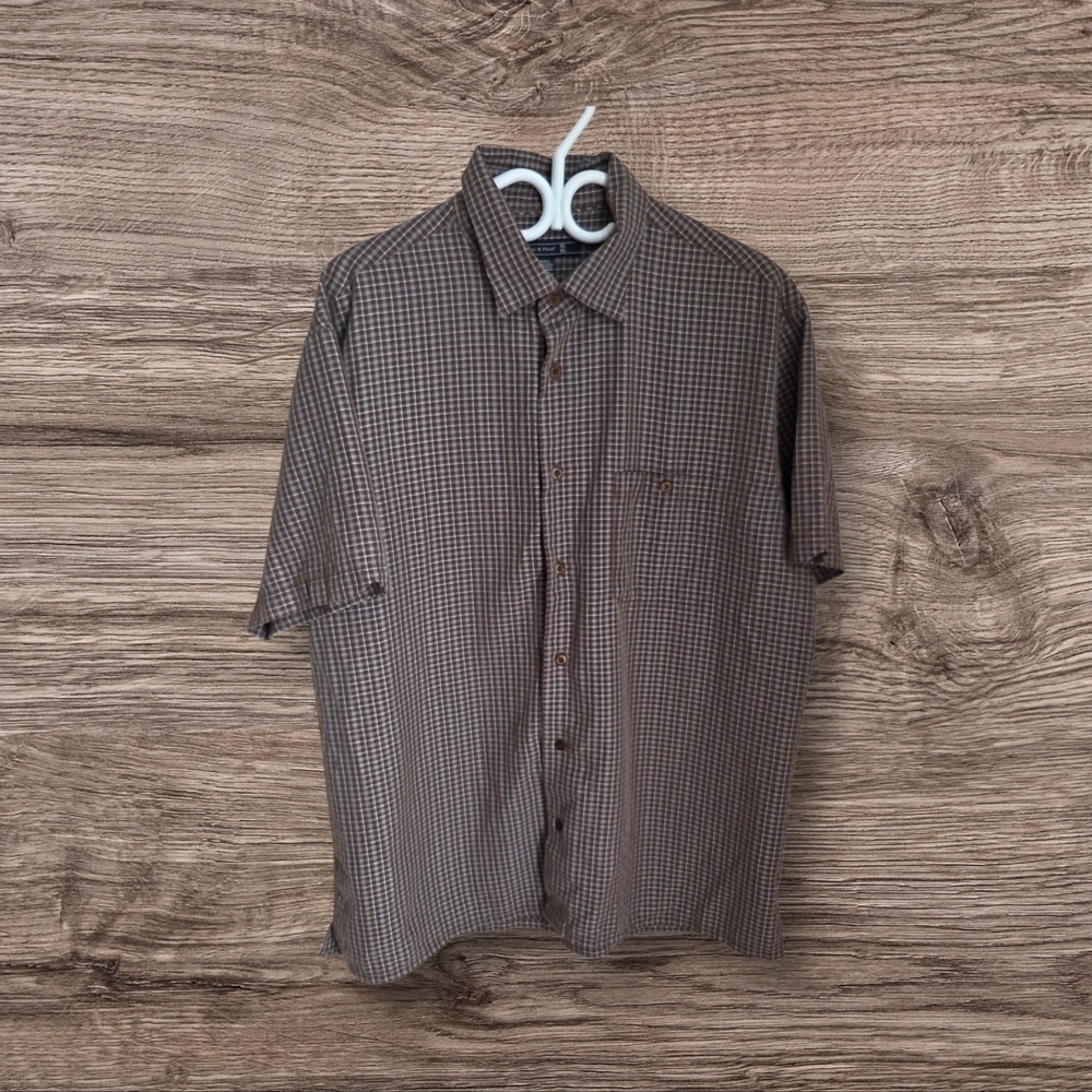 ⭐️Joseph & Feiss Brown Casual Button Down Shirt Size XL